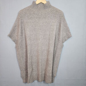Isaac Mizrahi Live! 100% Cashmere Mock Neck Poncho‎ Sweater Women's M/L NEW